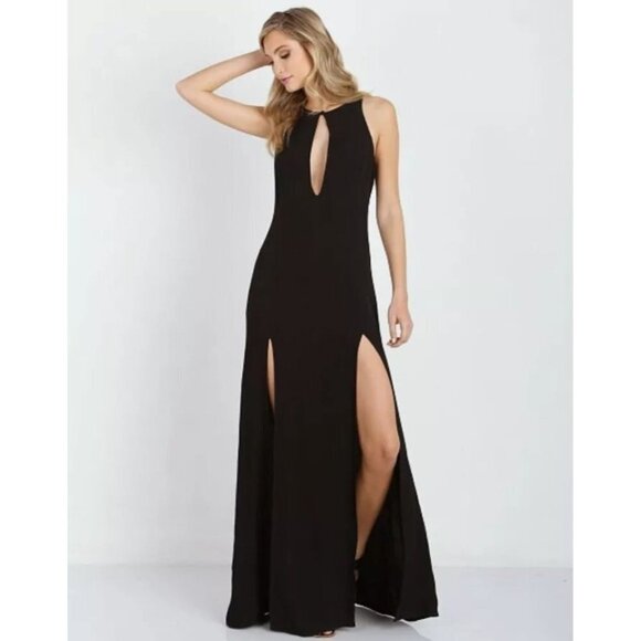 Stone Cold Fox Owen Gown Maxi Dress In Black Size‎ 1 Small - Picture 1 of 12